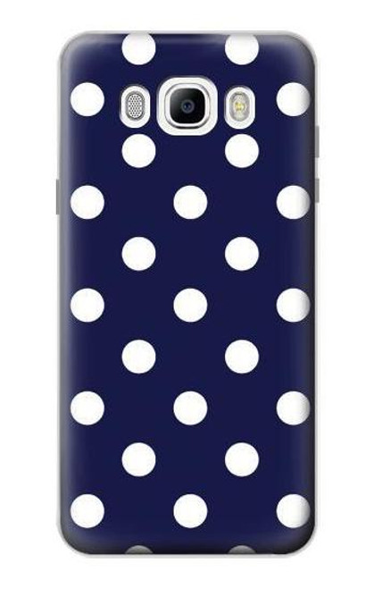 W3533 Blue Polka Dot Hard Case and Leather Flip Case For Samsung Galaxy J7 (2016)