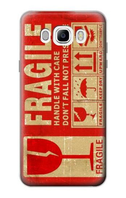 W3552 Vintage Fragile Label Art Hard Case and Leather Flip Case For Samsung Galaxy J7 (2016)