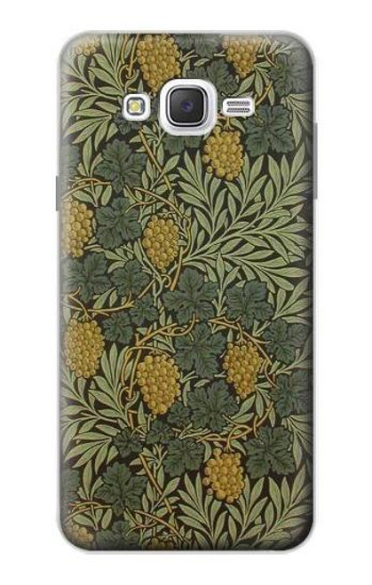 W3662 William Morris Vine Pattern Hard Case and Leather Flip Case For Samsung Galaxy J7