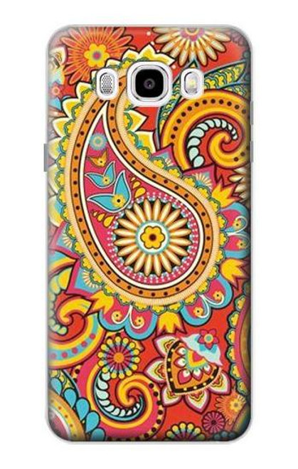 W3402 Floral Paisley Pattern Seamless Hard Case and Leather Flip Case For Samsung Galaxy J5 (2016)