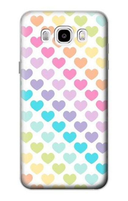 W3499 Colorful Heart Pattern Hard Case and Leather Flip Case For Samsung Galaxy J5 (2016)
