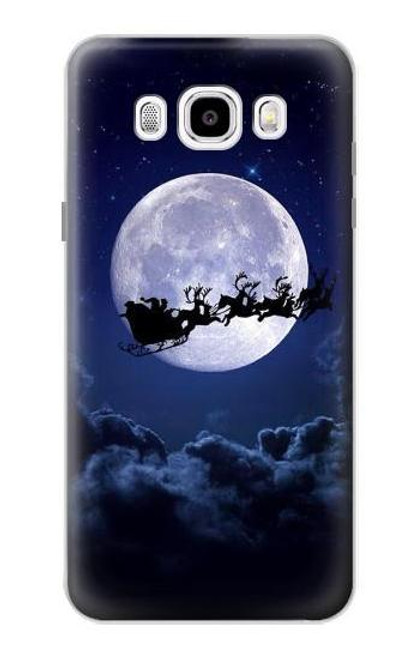 W3508 Xmas Santa Moon Hard Case and Leather Flip Case For Samsung Galaxy J5 (2016)