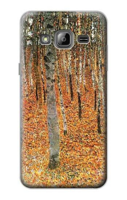 W3380 Gustav Klimt Birch Forest Hard Case and Leather Flip Case For Samsung Galaxy J3 (2016)