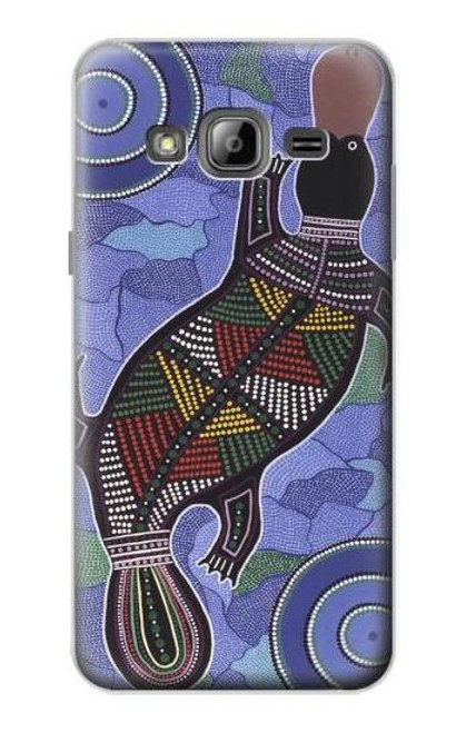 W3387 Platypus Australian Aboriginal Art Hard Case and Leather Flip Case For Samsung Galaxy J3 (2016)