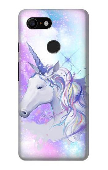 W3375 Unicorn Hard Case and Leather Flip Case For Google Pixel 3