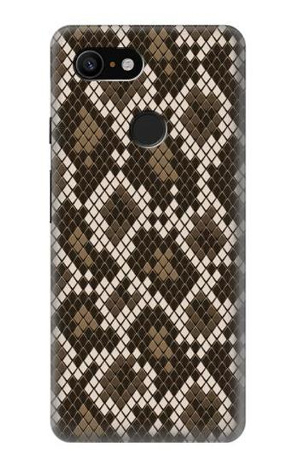 W3389 Seamless Snake Skin Pattern Graphic Hard Case and Leather Flip Case For Google Pixel 3