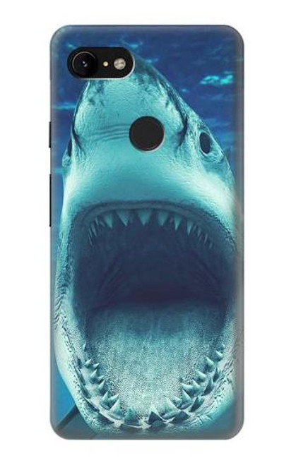 W3548 Tiger Shark Hard Case and Leather Flip Case For Google Pixel 3 XL