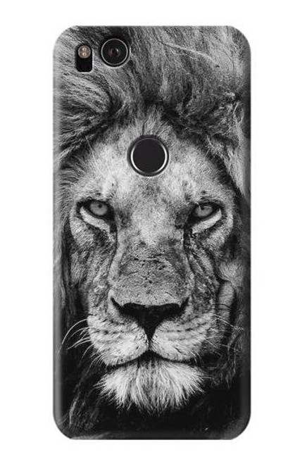 W3372 Lion Face Hard Case and Leather Flip Case For Google Pixel 2