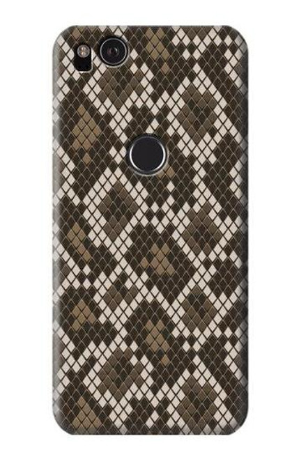 W3389 Seamless Snake Skin Pattern Graphic Hard Case and Leather Flip Case For Google Pixel 2