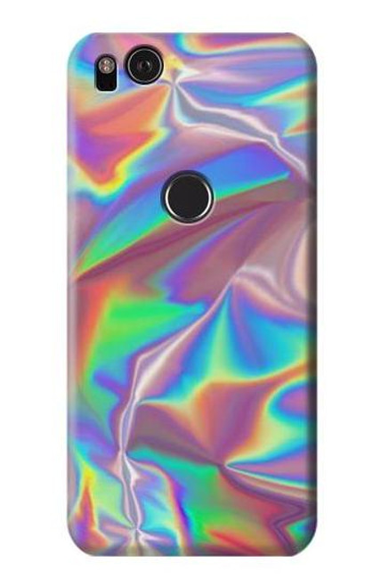 W3597 Holographic Photo Printed Hard Case and Leather Flip Case For Google Pixel 2