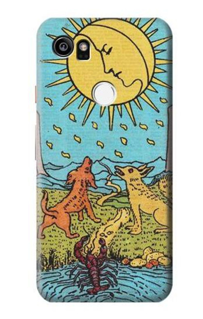W3435 Tarot Card Moon Hard Case and Leather Flip Case For Google Pixel 2 XL