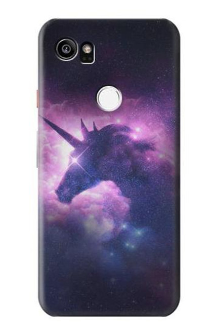 W3538 Unicorn Galaxy Hard Case and Leather Flip Case For Google Pixel 2 XL