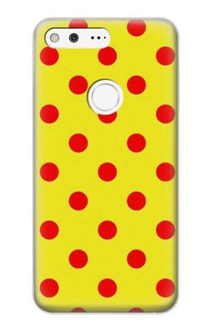 W3526 Red Spot Polka Dot Hard Case and Leather Flip Case For Google Pixel XL