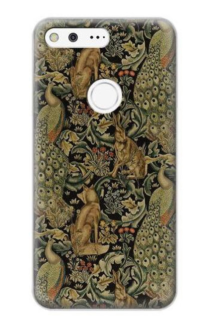 W3661 William Morris Forest Velvet Hard Case and Leather Flip Case For Google Pixel XL