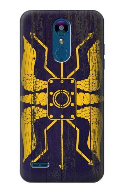 W3546 Roman Shield Blue Hard Case and Leather Flip Case For LG K8 (2018)