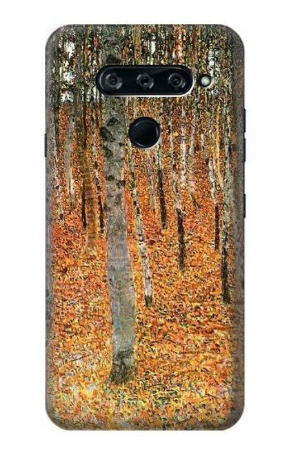 W3380 Gustav Klimt Birch Forest Hard Case and Leather Flip Case For LG V40, LG V40 ThinQ