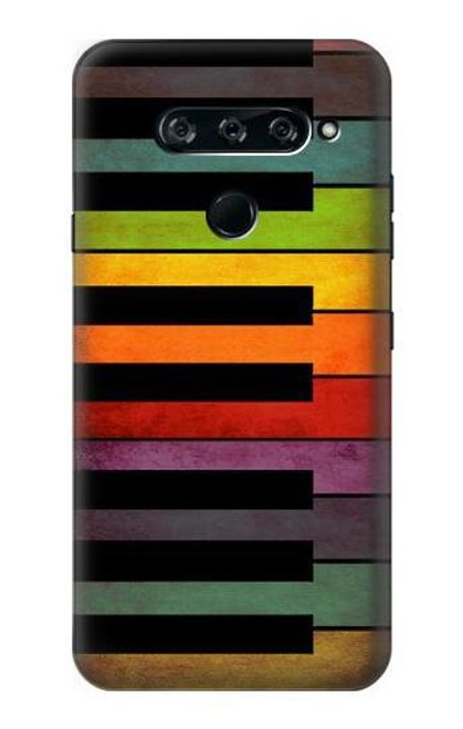 W3451 Colorful Piano Hard Case and Leather Flip Case For LG V40, LG V40 ThinQ