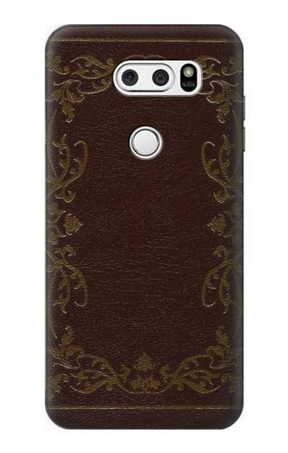 W3553 Vintage Book Cover Hard Case and Leather Flip Case For LG V30, LG V30 Plus, LG V30S ThinQ, LG V35, LG V35 ThinQ