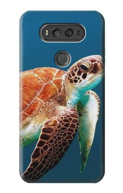 W3497 Green Sea Turtle Hard Case and Leather Flip Case For LG V20