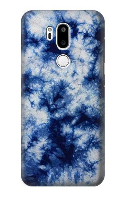 W3439 Fabric Indigo Tie Dye Hard Case and Leather Flip Case For LG G7 ThinQ