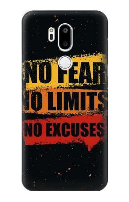 W3492 No Fear Limits Excuses Hard Case and Leather Flip Case For LG G7 ThinQ