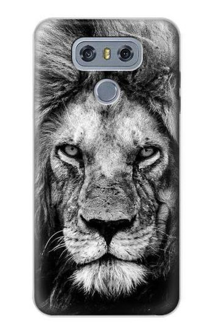 W3372 Lion Face Hard Case and Leather Flip Case For LG G6