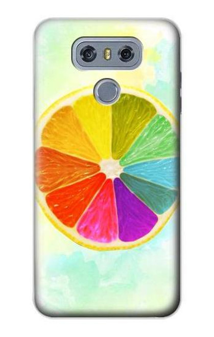 W3493 Colorful Lemon Hard Case and Leather Flip Case For LG G6