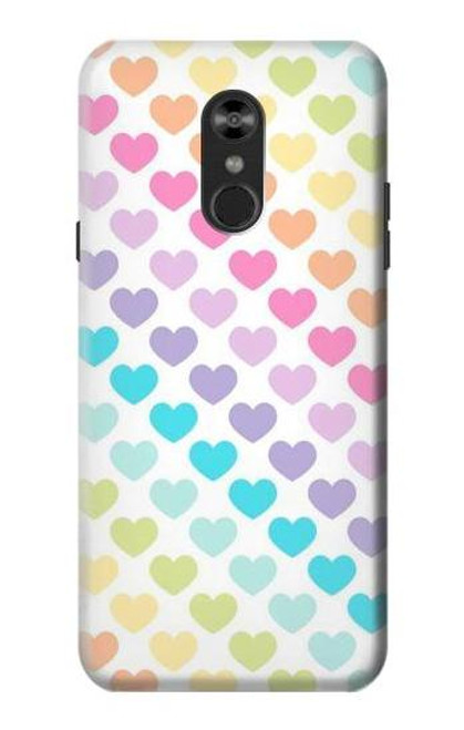 W3499 Colorful Heart Pattern Hard Case and Leather Flip Case For LG Q Stylo 4, LG Q Stylus