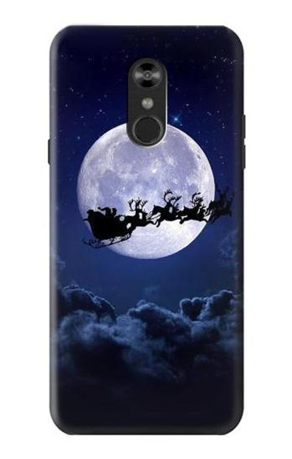 W3508 Xmas Santa Moon Hard Case and Leather Flip Case For LG Q Stylo 4, LG Q Stylus