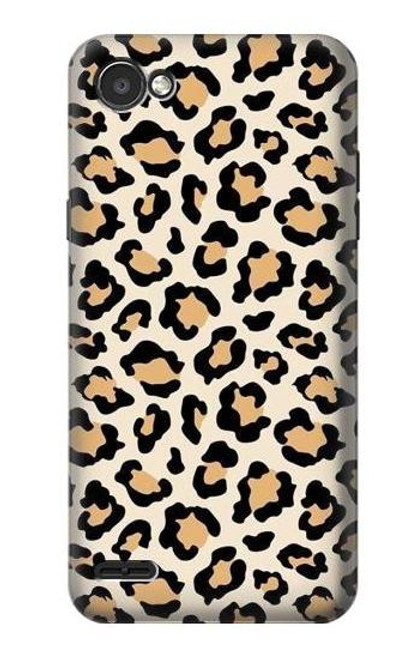 W3374 Fashionable Leopard Seamless Pattern Hard Case and Leather Flip Case For LG Q6