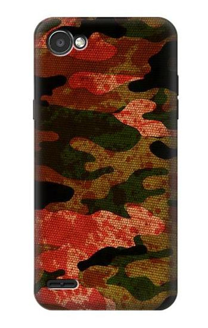 W3393 Camouflage Blood Splatter Hard Case and Leather Flip Case For LG Q6