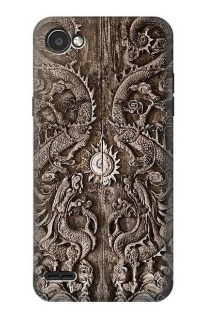 W3395 Dragon Door Hard Case and Leather Flip Case For LG Q6