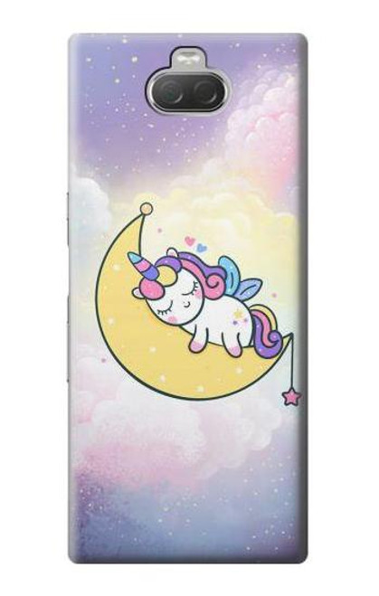 W3485 Cute Unicorn Sleep Hard Case and Leather Flip Case For Sony Xperia 10