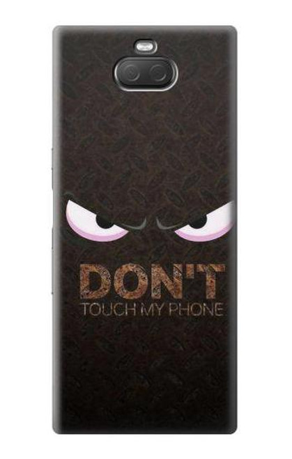 W3412 Do Not Touch My Phone Hard Case and Leather Flip Case For Sony Xperia 10 Plus