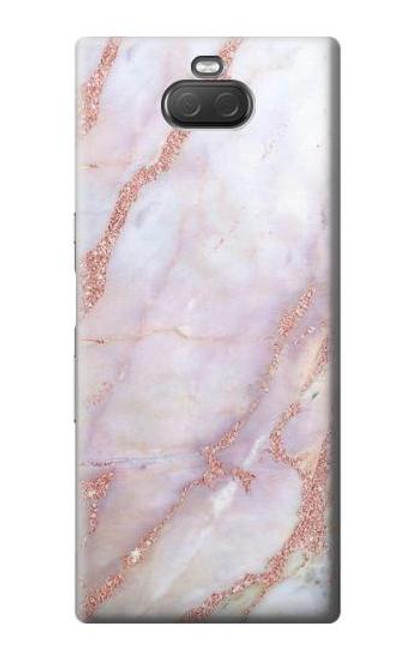 W3482 Soft Pink Marble Graphic Print Hard Case and Leather Flip Case For Sony Xperia 10 Plus