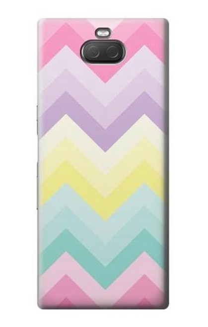W3514 Rainbow Zigzag Hard Case and Leather Flip Case For Sony Xperia 10 Plus