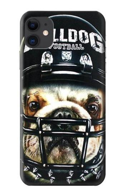 W0098 Bulldog American Football Hard Case and Leather Flip Case For iPhone 11