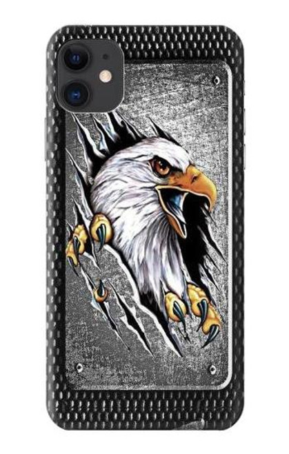 W0855 Eagle Metal Hard Case and Leather Flip Case For iPhone 11