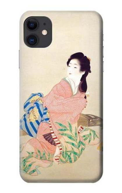 W0889 Japan Art Kimono Hard Case and Leather Flip Case For iPhone 11