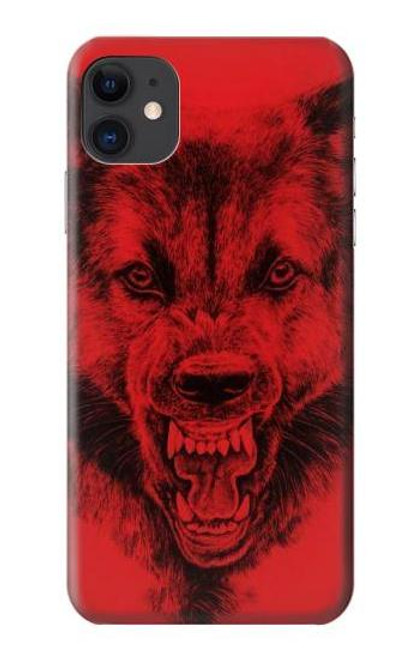 W1090 Red Wolf Hard Case and Leather Flip Case For iPhone 11