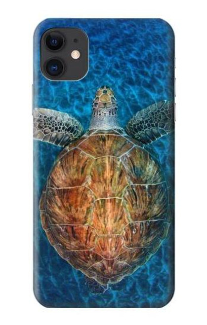 W1249 Blue Sea Turtle Hard Case and Leather Flip Case For iPhone 11