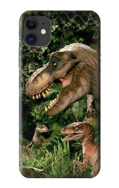 W1452 Trex Raptor Dinosaur Hard Case and Leather Flip Case For iPhone 11