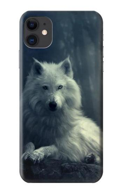 W1516 White Wolf Hard Case and Leather Flip Case For iPhone 11