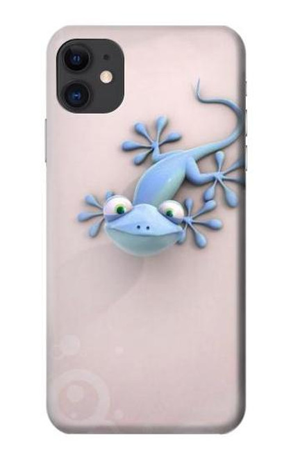 W1631 Funny Gecko Lizard Hard Case and Leather Flip Case For iPhone 11