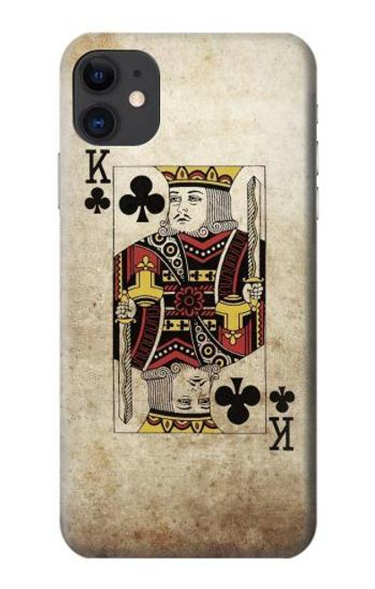 W2528 Poker King Card Hard Case and Leather Flip Case For iPhone 11