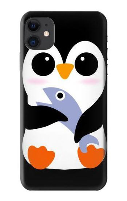 W2631 Cute Baby Penguin Hard Case and Leather Flip Case For iPhone 11