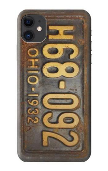 W3228 Vintage Car License Plate Hard Case and Leather Flip Case For iPhone 11