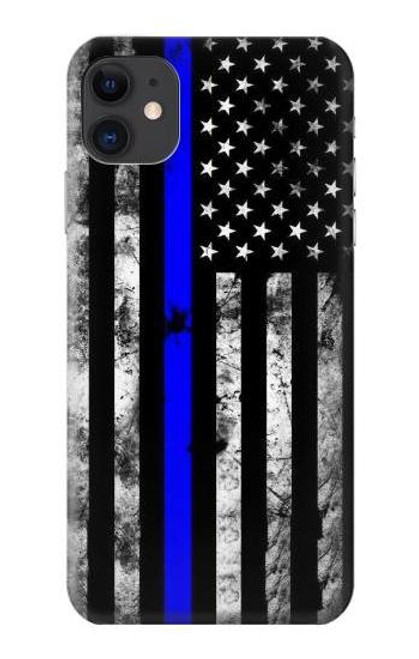 W3244 Thin Blue Line USA Hard Case and Leather Flip Case For iPhone 11