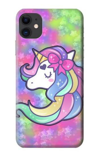 W3264 Pastel Unicorn Hard Case and Leather Flip Case For iPhone 11