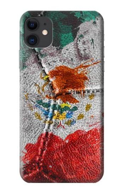 W3314 Mexico Flag Vinatage Foorball Graphic Hard Case and Leather Flip Case For iPhone 11